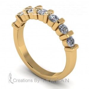 Diamond Round Cut Anniversary Ring 0.40Ctw