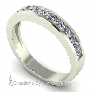 Diamond Round Cut Anniversary Ring 0.40Ctw