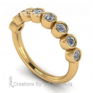 Diamond Round Cut Anniversary Ring 0.50Ctw