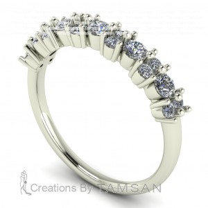 Diamond Round Cut Anniversary Ring 0.50Ctw