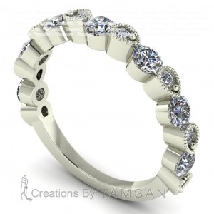 Diamond Round Cut Anniversary Ring 1Ctw
