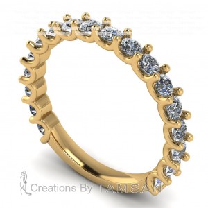 Diamond Round Cut Anniversary Ring 0.70Ctw