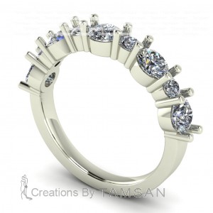 Diamond Round Cut Anniversary Ring 1.20Ctw