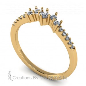 Diamond Round Cut Anniversary Ring 0.20Ctw