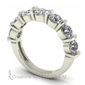 Diamond Round Cut Anniversary Ring 2.10Ctw