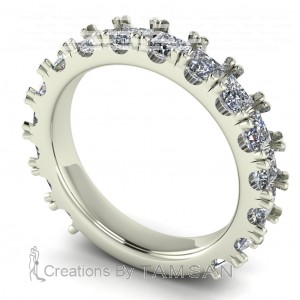 Diamond Round Cut Anniversary Ring 2.10Ctw