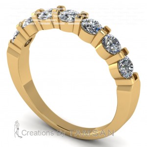 Diamond Round Cut Anniversary Ring 1.05Ctw