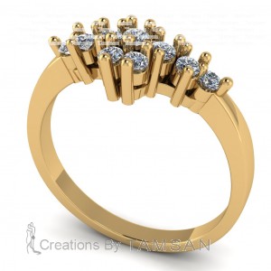 Diamond Round Cut Anniversary Ring 0.30Ctw