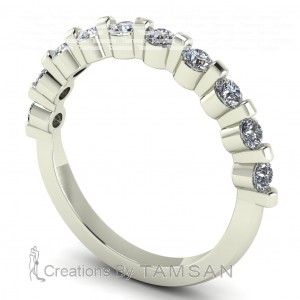 Diamond Round Cut Anniversary Ring 0.40Ctw