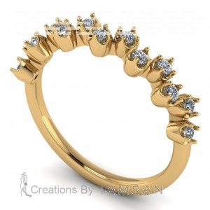 Diamond Round Cut Anniversary Ring 0.20Ctw
