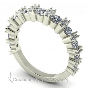 Diamond Round Cut Anniversary Ring 1.15Ctw