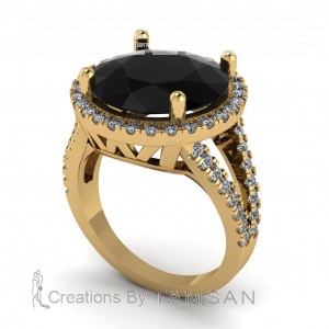 Big Round Split Shank Engagement Ring