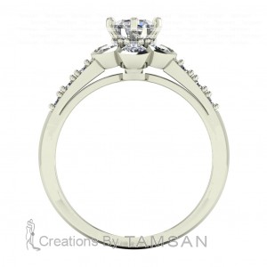 6 Prong Bezel Cluster Ring
