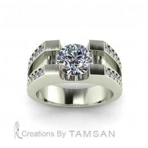 U Channel Men's Ring