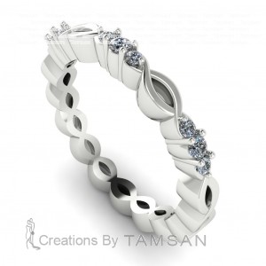 Diamond Round Cut Anniversary Ring 0.15Ctw