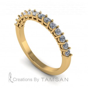 Diamond Round Cut Anniversary Ring 0.40Ctw