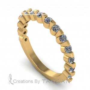 Diamond Round Cut Anniversary Ring 0.40Ctw