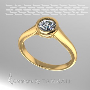 Solitaire Engagement Ring 0.6Ctw