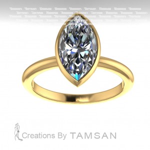 Marquise Solitaire Engagement Ring 1.7Ctw