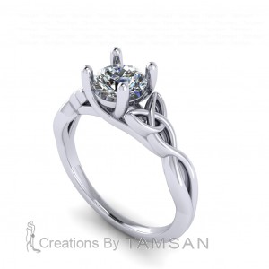  Solitaire Engagement Ring 0.9Ctw