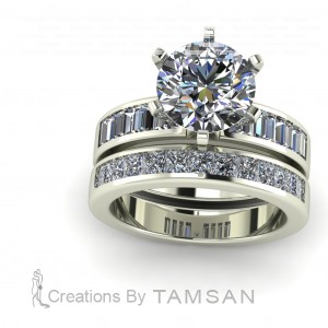 Diamond Bridal Set 4.25Ctw