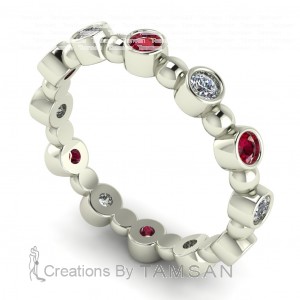 Diamond Round Cut Eternity Ring 0.45Ctw