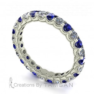 Diamond Round Cut Eternity Ring 1.45Ctw