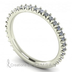 Diamond Round Cut Anniversary Ring 0.45Ctw