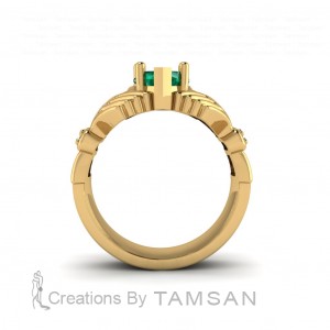 Claddagh Heart Stone Ring
