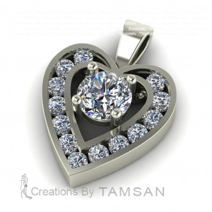 Diamond Heart Pendant 1.41Ctw