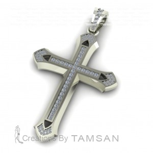 Diamond Cross Pendant 0.48Ctw