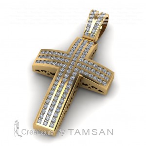 Diamond Cross Pendant 4.50Ctw