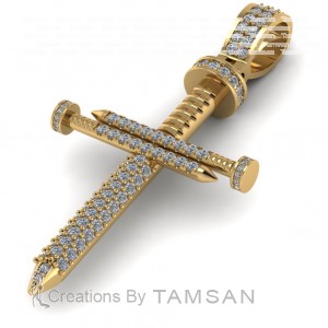 Diamond Cross Pendant 3.56Ctw