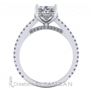 Oval Cathedral Engagement Ring