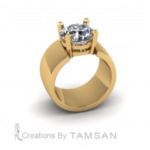 Round Solitaire Engagement Ring 3.2Ctw