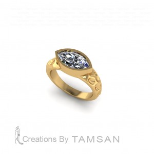 Marquise Solitaire Engagement Ring 2.2Ctw