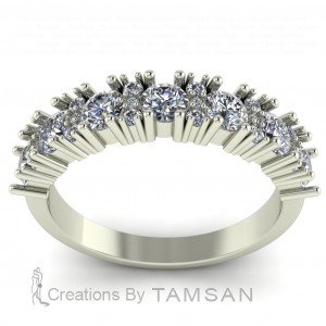 Diamond Round Cut Anniversary Ring 1.30Ctw