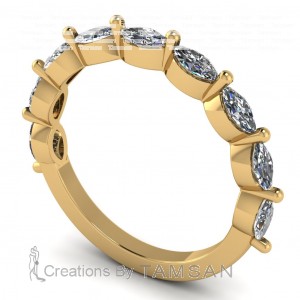 Diamond Marquise Anniversary Ring 0.60Ctw