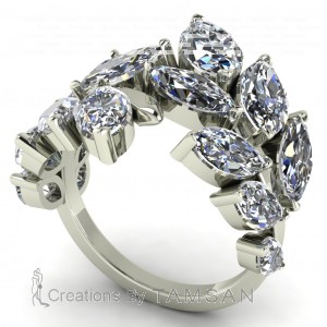 Diamond Marquise Anniversary Ring 5.75Ctw