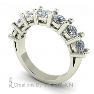 Diamond Round Cut Anniversary Ring 2Ctw