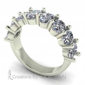 Diamond Oval Anniversary Ring 3Ctw