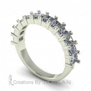 Diamond Anniversary Radiant Cut Ring 2Ctw