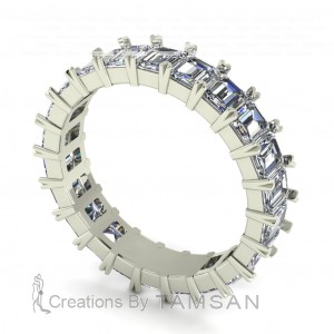 Diamond Emerald Eternity Ring 2.05Ctw