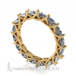 Diamond Oval Trellis Eternity Ring 1.40Ctw
