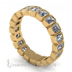 Diamond Emerald Eternity Ring 1.50Ctw