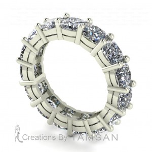 Diamond Cushion Eternity Ring 5Ctw