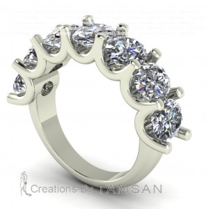 Diamond Oval Anniversary Ring 2.90Ctw