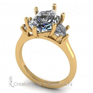 Hexagon Cadillac Engagement Ring