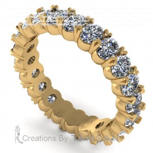 Diamond Oval Eternity Ring 2.05Ctw