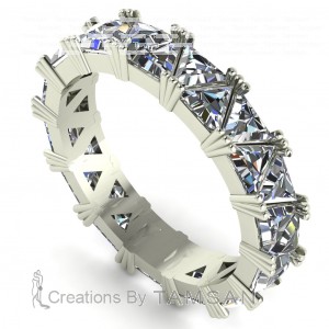 Diamond Triangle Eternity Ring 3.55Ctw